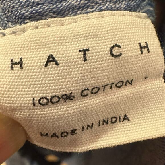 Hatch Sarah Maternity Dress Blue Smocked Ruffle Midi Cotton Elegant Size 0 (XS) - Picture 8 of 8